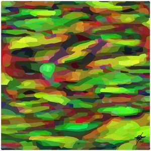 Fluxo abstrato em verde vibrante de Osvaldo Russo