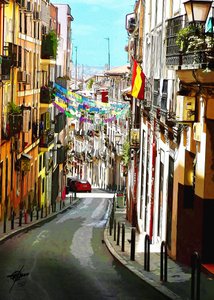 Rua espanhola animada de Osvaldo Russo
