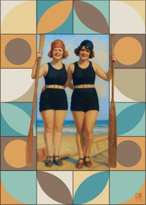 Remadores de praia vintage de Osvaldo Russo