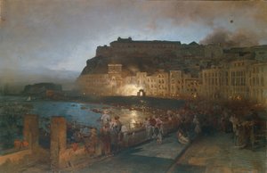 Fogos de artifício em Nápoles, 1875