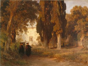Jardim do Mosteiro, depois de 1857 de Oswald Achenbach