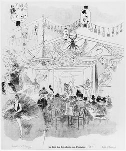 Decadents Cafe, 16bis rue Fontaine, Paris, 1890 de Oswald Heidbrinck