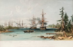 As Ilhas Aland em 22 de julho de 1854, 1855 de Oswald Walters Brierly