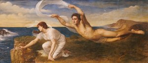 Boreas e Orithyia, c.1879 (óleo sobre tela) de Oswald von Glehn