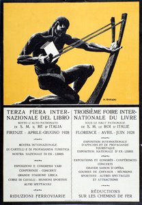 Cartaz publicitário para a Feira do Livro em Florença, abril de 1928 de Oswaldo (after) Tofani