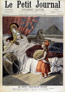 Chapeuzinho Vermelho. Desenho animado sobre Fachoda e as ambições do "traiçoeiro Albion". Gravura de F. Méaulle depois de Tofani. "The Petity Journal", 20 de Novembro de Oswaldo (after) Tofani