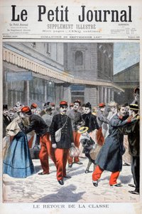 Soldados franceses voltando para casa, França, 1897 de Oswaldo Tofani