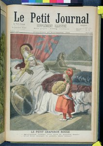 Chapeuzinho Vermelho ou França perdendo Fachoda para a Inglaterra, página de título ilustrada de &39;Le Petit Journal&39;, 20 de novembro de 1898 (gravura a cores)