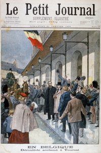 Paul Déroulède chegando no exílio em Tournai, Bélgica, 1900. de Oswaldo Tofani