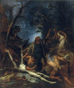Sorcieres a une messe noire - Bruxas numa massa negra - Peinture de Ottaviano Dandini (ca 1706-1740), - Óleo sobre tela, 97x81,5 - Colecção Privada de Ottaviano Dandini
