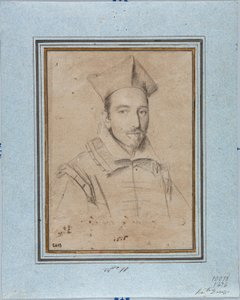 Retrato do prelado provavelmente Cardeal Francesco Maria Bourbon Del Monte Santa Maria (1549-1627) Desenho de Ottavio Leoni (1578-1630) 1616 Genes, Musei di Strada Nuova, Fondo Disegni, inv 2418