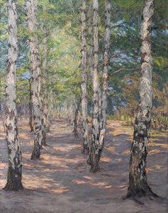 Caminho de bétulas no Heller, perto de Dresden de Otto Altenkirch
