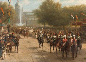 O Frederiksplein, Amsterdão, durante a Entrada da Rainha Wilhelmina, 5 de Setembro de 1898