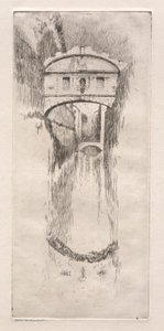Litografias de Veneza: Ponte dos Suspiros, século XIX. de Otto H. Bacher