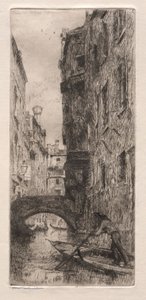 Gravuras de Veneza: Ponte del Pistor, Veneza, 1880.