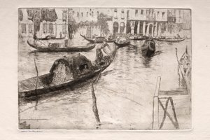 Gravuras de Veneza: San Felice Ferry, século XIX. de Otto H. Bacher