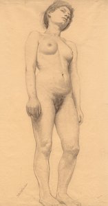 Nu em pé feminino, provavelmente 1878-79.
