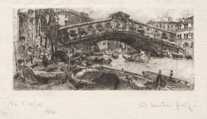 O Rialto, Veneza, 1880. de Otto H. Bacher
