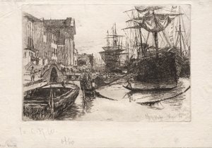 Vista em Veneza, 1880. de Otto H. Bacher
