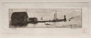 Cais ocidental, Cleveland, 1878. de Otto H. Bacher