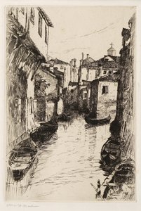 Um Canal em Veneza, c.1880-82 (gravura)