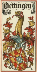 Os ancestrais brasões de armas das casas dos príncipes alemães: Öttingen