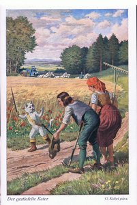 Gato de Botas (Conto Europeu de Fadas), cartão postal da Alemanha