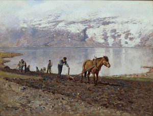 Lavoura com Cavalos (óleo sobre tela)