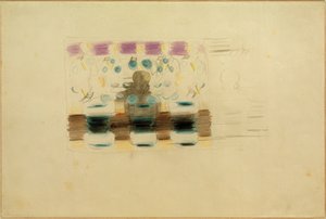 Preparação (adoração na sala de jantar). esboço de Otto Meyer Amden