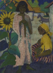 Ciganos com Girassóis, 1927. de Otto Mueller