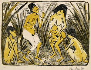 Descoberta de Moisés, 1920 de Otto Mueller