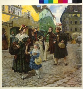 Franz Schubert num passeio com amigos