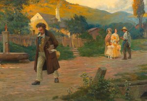 The Lonely Master Beethoven em uma caminhada perto de Viena, 1908.