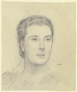 Retrato de uma dama (Margret Freebody?) de Otto Scholderer