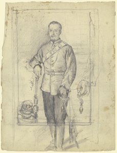 Retrato de um homem de uniforme de Otto Scholderer