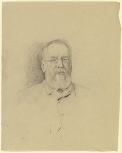 Retrato de um homem idoso com óculos de Otto Scholderer