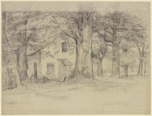 Casa por detrás das árvores de Otto Scholderer