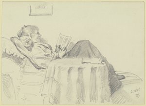 Luise Scholderer a ler de Otto Scholderer