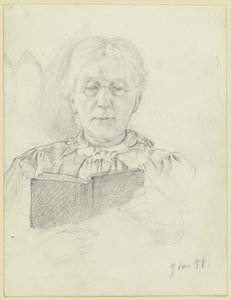 Luise Scholderer a ler de Otto Scholderer