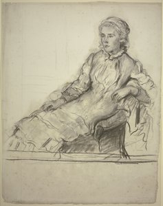 Miss Cobden na poltrona de Otto Scholderer