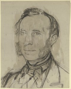 Retrato de um homem com patilhas de Otto Scholderer