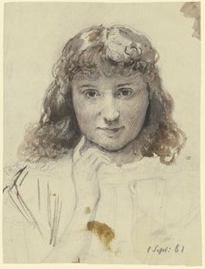 Retrato de uma menina de Otto Scholderer