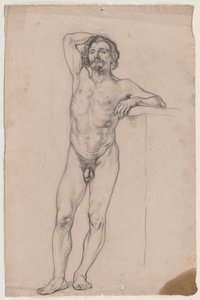 Nu masculino de pé de Otto Scholderer
