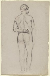 Nu masculino de pé, visto de costas de Otto Scholderer