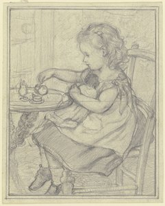 «Chá com Püppi» de Otto Scholderer