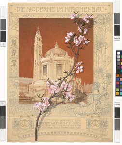 Igreja paroquial de Währing, painel ilustrativo «A modernidade na arquitetura religiosa» de Otto Wagner