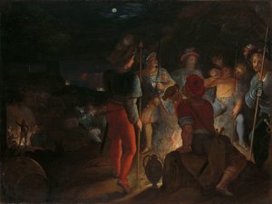 Os batavos cercam os regimentos do exército romano em Vetera Claudius Civilis sitia os romanos em Vetera Castra um de uma série de doze sobre a Insurreição dos Batavos contra os Romanos de Otto van Veen