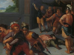 A Decapitação de Cláudio Paulus e a Captura de Júlio Civilis
Decapitação de Julius Paulus e Prisão de Claudius Civilis
uma de uma série de doze sobre a Insurreição dos Batávios contra os Romanos