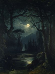Uma Cena de Madeira à Lua de Ottoman School