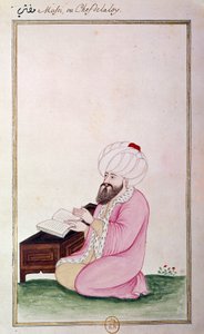 Arte Otomana: Chefe de Direito. Impressões de um manuscrito de Ottoman School